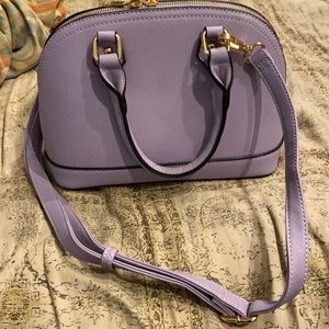 Purple cross body bag